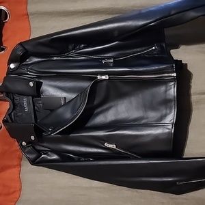 Faux Leather Black Moto Jacket